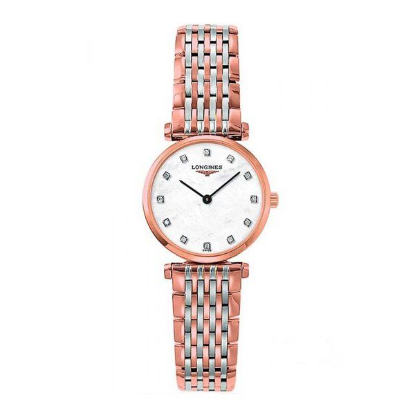 Longines gold discount watch with diamonds